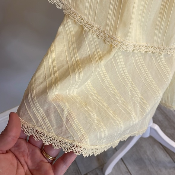 [SHABBY CHIC] Yellow Ruffle Knit Dress - Size Large NWT - Picture 4 of 7